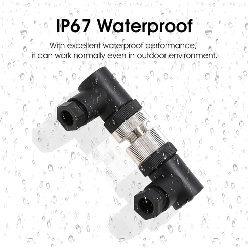 Eonvic M12 8 Pin Male & Female A Code Sensor Aviation Plug Industrial Circular Connector Waterproof IP67 Right Angle 12mm Connector Plug Cable Ada...