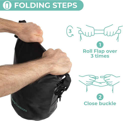 Savvy Outdoors Waterproof Dry Bag - Dry Bags for Food & Gear, Stuff Sacks for Backpacking and Camping Equipment, Waterproof Bag for Beach, Boating...