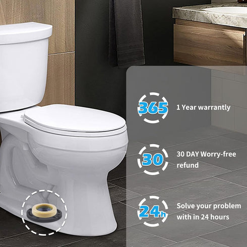 Toilet Flange with Wax Ring for Toilets Replacement Kit Includes Bolts PVC Toilet Flange Repair Kit for 3" or 4" Pipes, Fit Toilet Install & Repai...