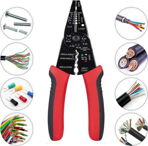 szhdxsy 8-Inch Multi-Tool Long Nose Wire Stripper/Crimper/ Bolt Cutter Multi-Purpose Electrician Tool is a must-have for anyone performing electri...