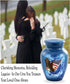 American Glory Keepsake Urn - American Flag with Eagle Mini Urn for Ashes - Token Urn - Patriotic Mini Jar - American Flag Soaring Eagle Sharing U...