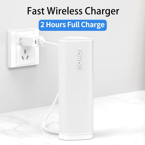 Wireless Charger Compatible with Sonos Roam Gen 2nd/1st, Magnetic Charging Base, Power up Charging Dock for Portable Bluetooth Speaker for Sonos R...