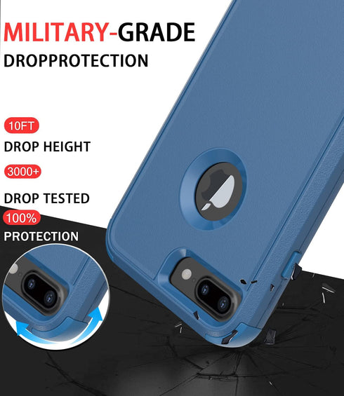 Diverbox Designed for iPhone 8 Plus case iPhone 7 Plus case with Screen Protector Heavy Duty Shockproof Shock-Resistant Cases for Apple iPhone 8 /...