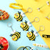 48 Pieces Cute Bee Keychain Bee Rubber Bracelets Bee Birthday Party Favors Honey Bee Silicone Wristband Bee Party Decorations for Birthday Supplie...