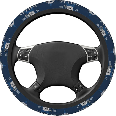 Dallas Steering Wheel Cover, Neoprene Anti-Slip Universal 15 Inch Steering Wheel Protector Elastic Comfortable Car Accessories Decorations Decor P...