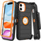 for iPhone 11 Case with Belt Clip Holster,Built-in Screen Protector,Heavy Duty Shockproof Drop Protection Military Grade Durable Phone Cover with ...