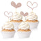 Fuutreo 48 Pcs Glitter Heart Cupcake Toppers Wedding Cupcake Picks Love Cake Decorations Heart Toothpicks for Valentines Day Wedding Bridal Shower...