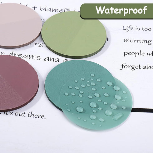 Juome Transparent Sticky Notes, 400Pcs Morandi Cute Round Clear Sticky Tabs, Translucent Book Markers Page Flags Stickers, Bible Journaling Access...
