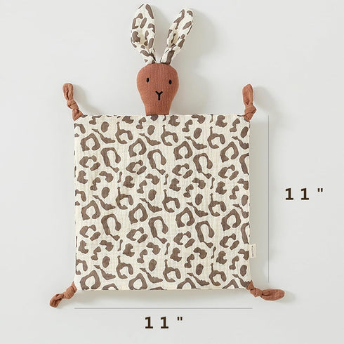 Lovey Blanket for Boys and Girls, Organic Cotton Muslin Security Blanket for Babies, Soft Breathable Lovie Soothing Towel for Newborn and Infant (...
