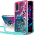 Silverback for Galaxy S20 Case,Moving Liquid Holographic Sparkle Glitter Case with Kickstand, Girls Women Bling Ring Stand Slim Case for Samsung G...