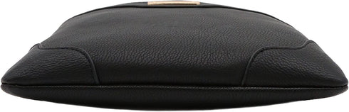 Medium Size Solid Modern Classic Crossbody Bag with Gold Plate...