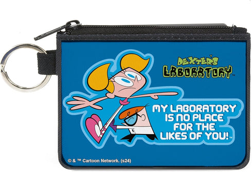 Warner Bros. Animation Zipper Coin Purse Portable Mini Change Wallet, Dexters Laboratory No Place For the Likes of You Pose Blues, Canvas...