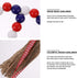 LUOZZY 3 Pcs Independence Day Wood Bead Garland with Tassel 4th of July Patriotic Bead Garland for 4th of July Presidential Election Party Decorat...