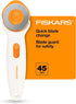 Fiskars 45mm Rotary Cutter for Fabric - Premium Stick Rotary Cutter - Craft Supplies - Crafts, Sewing, and Quilting Projects - White...