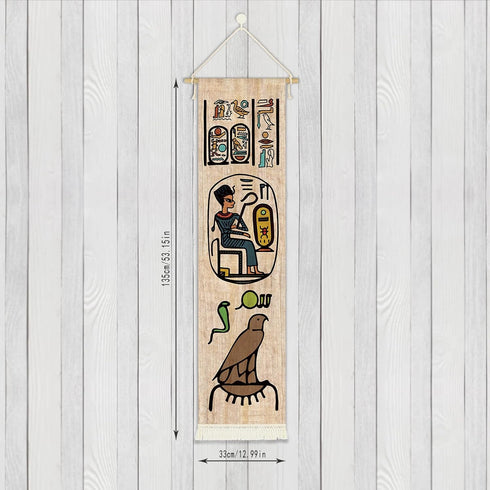 Hanging Canvas Wall Art Painting Ancient Egyptian Scene Tapestry Egypt Religion Historical Mythology Gods and Pharaohs Hieroglyphic Wall Decor Tap...
