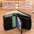 FALAN MULE Wallets For Men Genuine Leather Short RFID Blocking Zip-around Bifold Wallet?Black?...