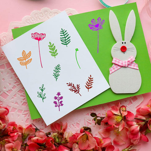 Flower Metal Cutting Dies, 11PCS 3D Flower Die Cuts Flower Leaves Embossing Stencils for Card Making Wildflowers Cutting Die Flower Craft Dies Cut...