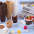 Aodaer 240 Pieces Mini Tulip Baking Cups Muffin Liners Cupcake Cases Baking Cup Holders for Wedding, Birthday, Baby Shower, Brown, Natural, White...