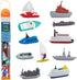 Safari Ltd. In the Water TOOB - Figurines of Jet Ski, Raft, Submarine, Motorboat, Windsurfer, Battleship, Cruise, Steam, Sail, Tug, Cargo Boat - E...