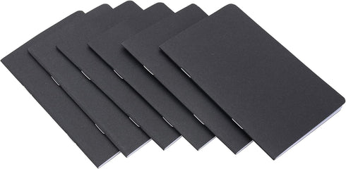 Yansanido 24 Pcs 5.5 Inch x 3.5 Inch Black Cover Pocket Notebook 32 Sheets (64 Pages) 8 mm Ruled Pages 70 Gsm Paper (Lined 24pcs)...