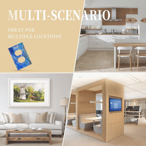 Teal Green Marble 1 Gang Outlet Covers Duplex Receptacle Wall Plate Decorative Electrical Faceplate Lightswitches for Bathroom Home Living Room Be...