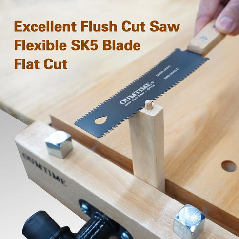 Mini Hand Saw 6 Inch Japanese Pull Saw with Double Edges of 12/17 TPI Flush Cut Saw for Hardwoods/Softwoods Woodworking Tools Small Light Wood Saw...