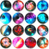 Starry Sky Pattern Refrigerator Magnets - 16 Pack Fridge Magnets for Refrigerator Office Cabinets Whiteboards Photo, 1.35 Inches Diameter, Best Ho...