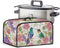 TODIYADDU Hummingbird Floral Slow Cooker Cover for Women Trendy Air Fryer Cover Dust Cover with Storage Pocket and Handle Portable Slow Cooker Car...