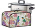 TODIYADDU Hummingbird Floral Slow Cooker Cover for Women Trendy Air Fryer Cover Dust Cover with Storage Pocket and Handle Portable Slow Cooker Car...