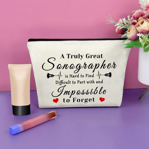 Sonographer Ultrasound Technician Gifts Makeup Bag Sonographer Gifts for Women Sonographer Appreciation Gift Cosmetic Bag Retirement Gift Birthday...
