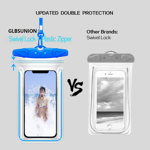 Universal Waterproof Phone Pouch, 4-Pack IPX8 Waterproof Phone Lanyard Case Compatible with iPhone 15 14 13 12 11 Pro Max Pro Plus, Galaxy S23 S22...