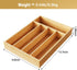 Bamboo Kitchen Drawer Organizer - Silverware Organizer for Kitchen Drawers - Utensil Tray and Flatware Storage for Kitchen - Flatware Organizer - ...
