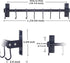 Dseap Pot Rack - Pots and Pans Hanging Rack Rail with 8 Hooks, Double Bars, Pot Hangers for Kitchen, Wall Mounted,Black...