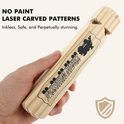 Train Whistle Noisemakers 4 Tone Solid Wooden Train Whistle Noisemakers Train Toy Slide Whistle Noisemakers for Adults Birthday Party Favors Carni...