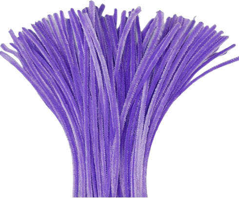Light Purple Chenille Stems Pipe Cleaners, 12 Inch Colored Pipe Cleaners Pastel Craft Supplies, 200 Pcs Pastel Pipe Cleaners for Crochet Projects,...