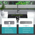 24 inch Silicone Draining Mat for Kitchen Sink,90° Foldable Design,Longer Silicone Faucet Handle Drip Catcher Tray for Kitchen Countertop,Bathroom...