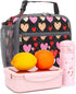 FlowFly Kids Lunch box Insulated Soft Bag Mini Cooler Back to School Thermal Meal Tote Kit for Girls, Boys, Heart...