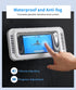 Waterproof Shower Phone Holder with 480° Rotation and Angle Adjustable, Enhanced Sound Quality, Fits Phones up to 7 Inches?White?......