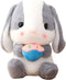 HOUPU Soft Toy - Sitting Lop Eared Rabbit, Easter White Rabbit Stuffed Bunny Animal with Carrot Soft Lovely Realistic Long-Eared Standing Pink Plu...