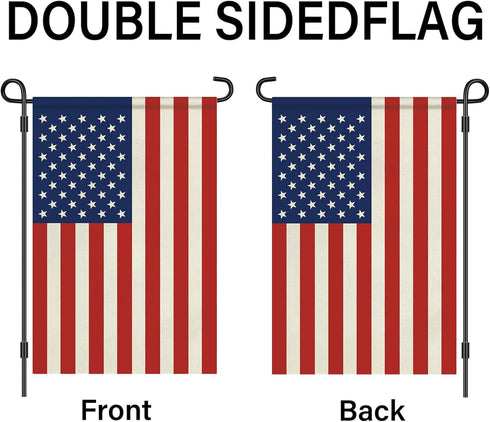 HOOSUN American Flag 12" x 18" Small American Flag For Garden Flag Stand,4th Of July Decorations Outdoor,Double Sided Patriotic Flag,USA Flag,Mini...