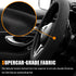 Car Suede Steering Wheel Cover, Non-Slip Protector for Auto Steering Wheel with Grid of The Correction Marker, Breathable Universal Automotive Acc...