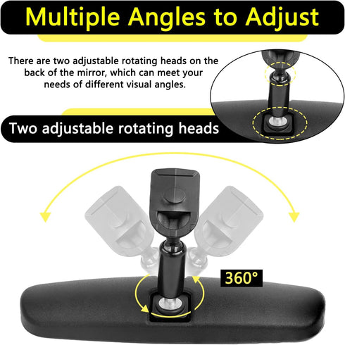 Rear View Mirror Compatible With 1998-2013 Honda Accord, 2006-2011 Civic, 2000-2004 Odyssey, 2002-2008 Pilot Interior Rear View Mirror Day/Night M...