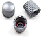 Gray Plastic Tire Valve Stem Caps for Porsche TPMS Replacement Kit Genuine Tire Valve Air Dust Stem Covers for Wheel TPMS Aluminum Tire Valves (8 ...