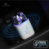 Car Air Purifier 3in1 Premium Stainless Steel HEPA Filter Ionizer w/Dual USB Quick Charge 3.0 USB-Eliminate Allergens Odor Smell, Smoke, Pets, Pol...