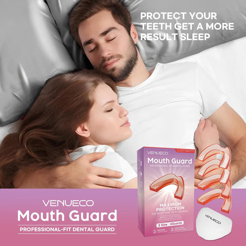 Mouth Guard for Grinding Teeth at Night: Dental Guard for Sleeping at Night-4 Pack/2 Size...