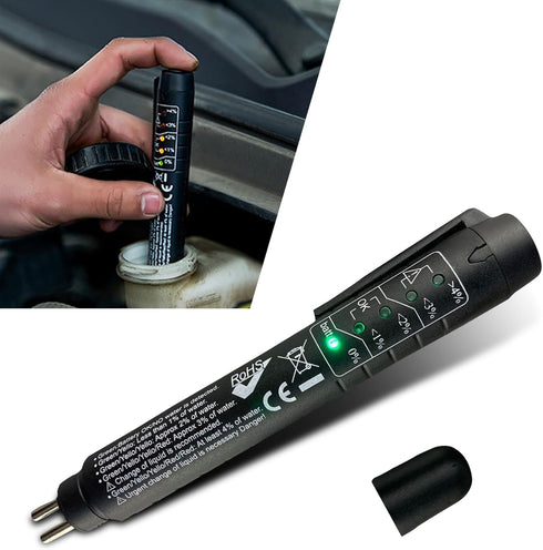 1 PC Car Brake Fluid Test Pen, Hydraulic Oil Moisture Analyzer Troubleshooter, Universal Diagnostic Test Tool with 5 LED Indicators, Product Compa...
