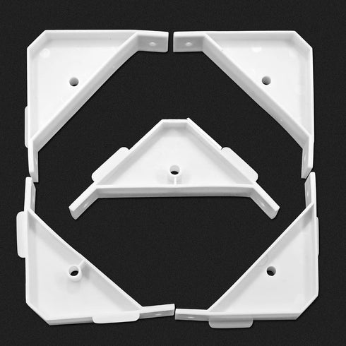 12PCS Cabinet Triangle Bracket, 90 Degree Corner Support Braces Plastic White Cabinet Countertop Brackets...