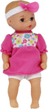 Baby's First Doll 11' Classic Softina with Pink & Foral Jumper & Headband, Surface Washable, for Ages 1+...