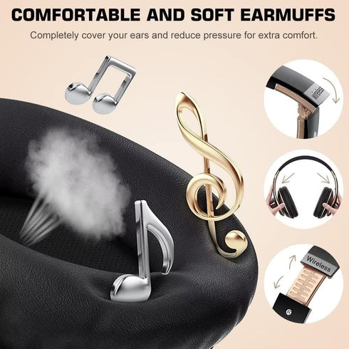 6S Wireless Bluetooth Headphones Over Ear, Hi-Fi Stereo Foldable Wireless Stereo Headsets Earbuds with Built-in Mic, Volume Control, FM for Phone/...
