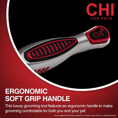 CHI for Cats High-End Self Cleaning Slicker Brush, Perfect for Indoor Cats, Effective Cat Hair and Shedding Brush, Best Pet Brush for Grooming Lon...